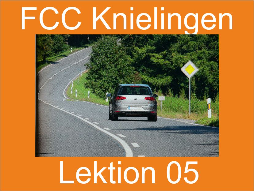 Fahrschulunterricht der FCC Fahrschulen in Knielingen, Lektion 05.