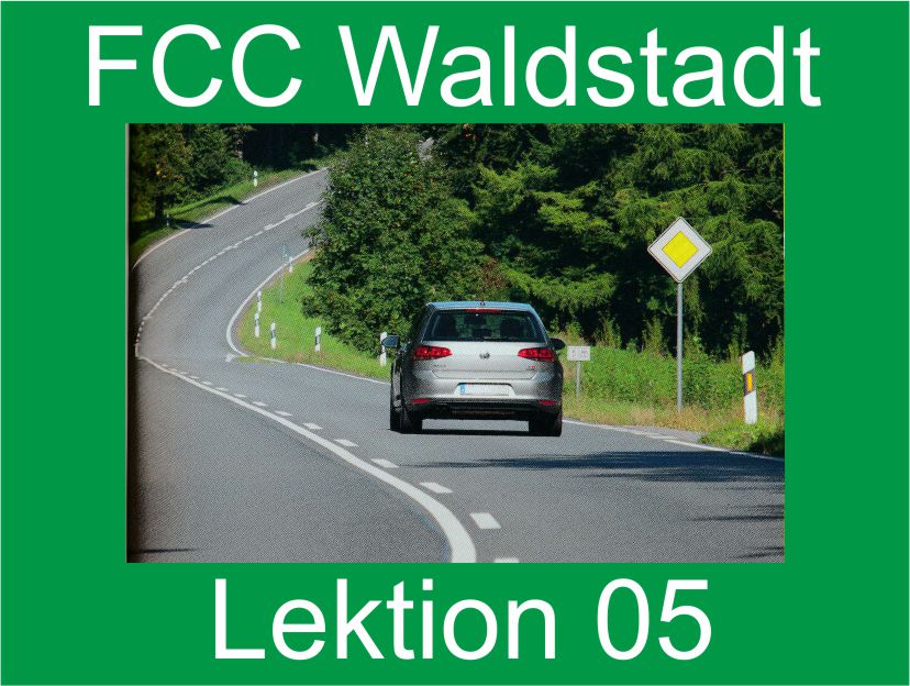 Theoretischer Fahrschulunterricht der FCC Fahrschulen in Karlsruhe / Waldstadt, Lektion 05